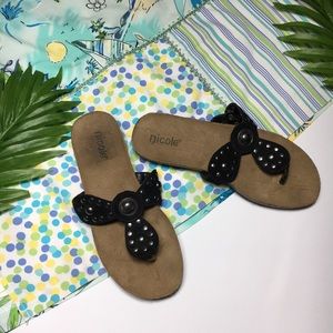 Nicole Prosper Sandal Flip-Flop with Beaded Accent